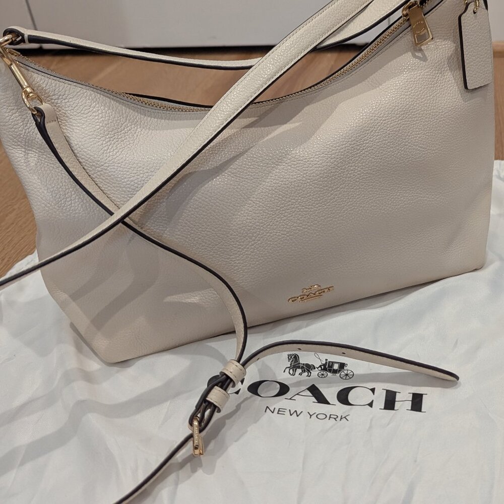 Coach cream leather bag